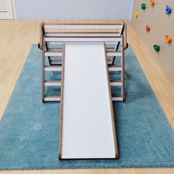 Pikler Triangle with Slat Ramp and Slide
