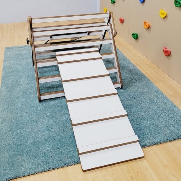 Pikler Triangle with Slat Ramp and Slide